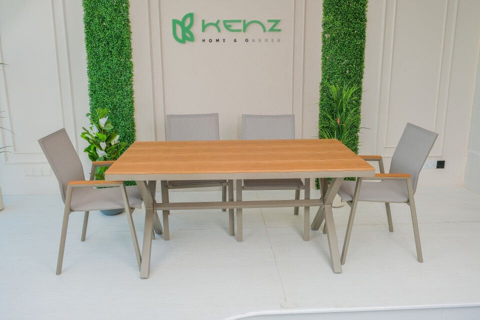 Garden Table and Chair Set - Aluminum (6 Person)