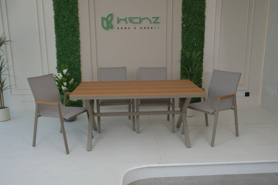 Garden Table and Chair Set - Aluminum (6 Person)