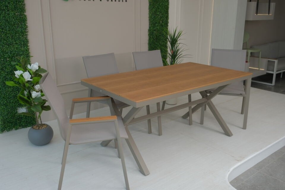 Garden Table and Chair Set - Aluminum (6 Person)