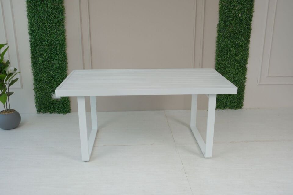 Beyaz Bahçe Koltuk Takımı 3+2+1+1+Sehpa - Alüminyum