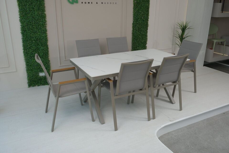 Bahçe Masa Sandalye Takımı (6 Kişilik) - Alüminyum