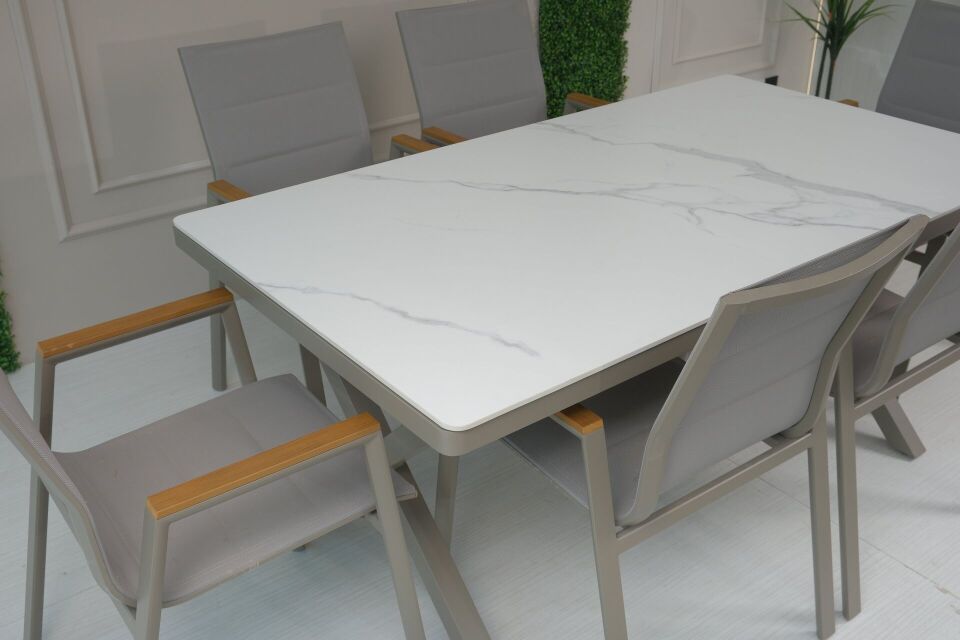 Bahçe Masa Sandalye Takımı (6 Kişilik) - Alüminyum