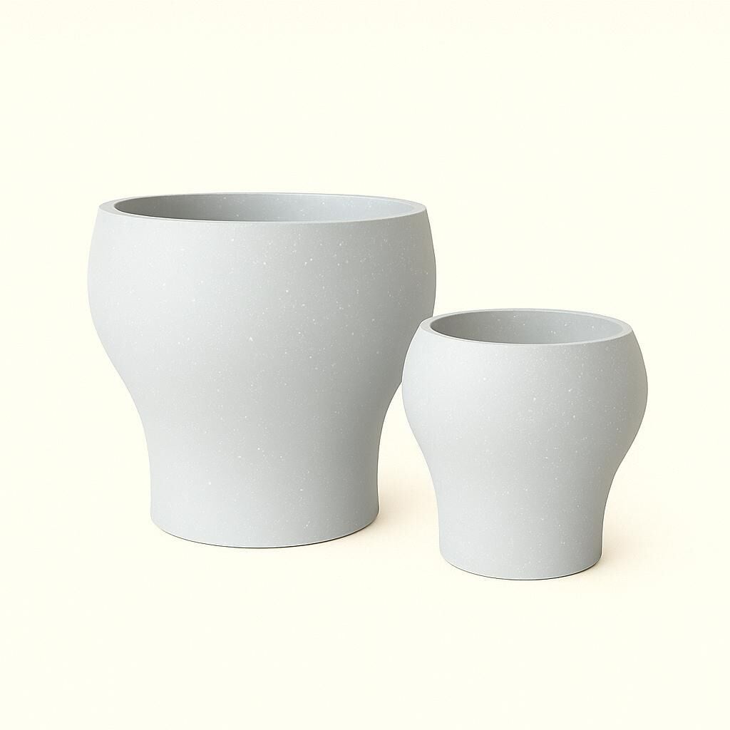 2’li Modern Form Seramik Saksı Seti