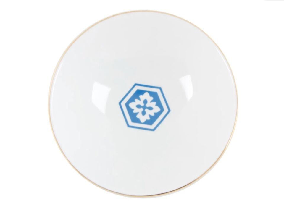Porland Morocco Desen2 Mavi Çukur Tabak 20cm
