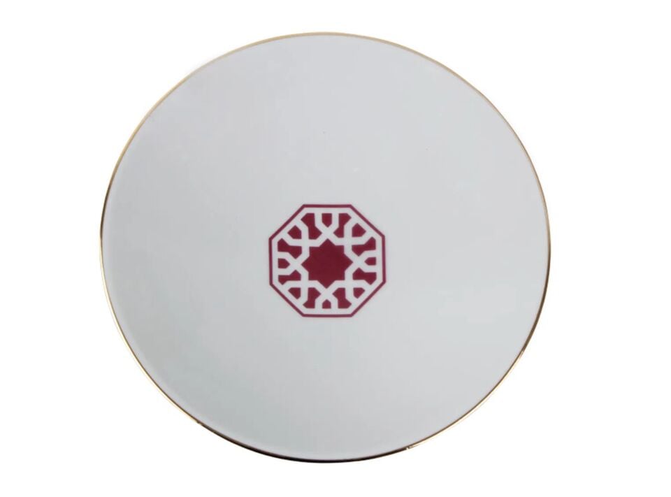 Porland Morocco Desen5 Fuşya Çukur Tabak 20cm