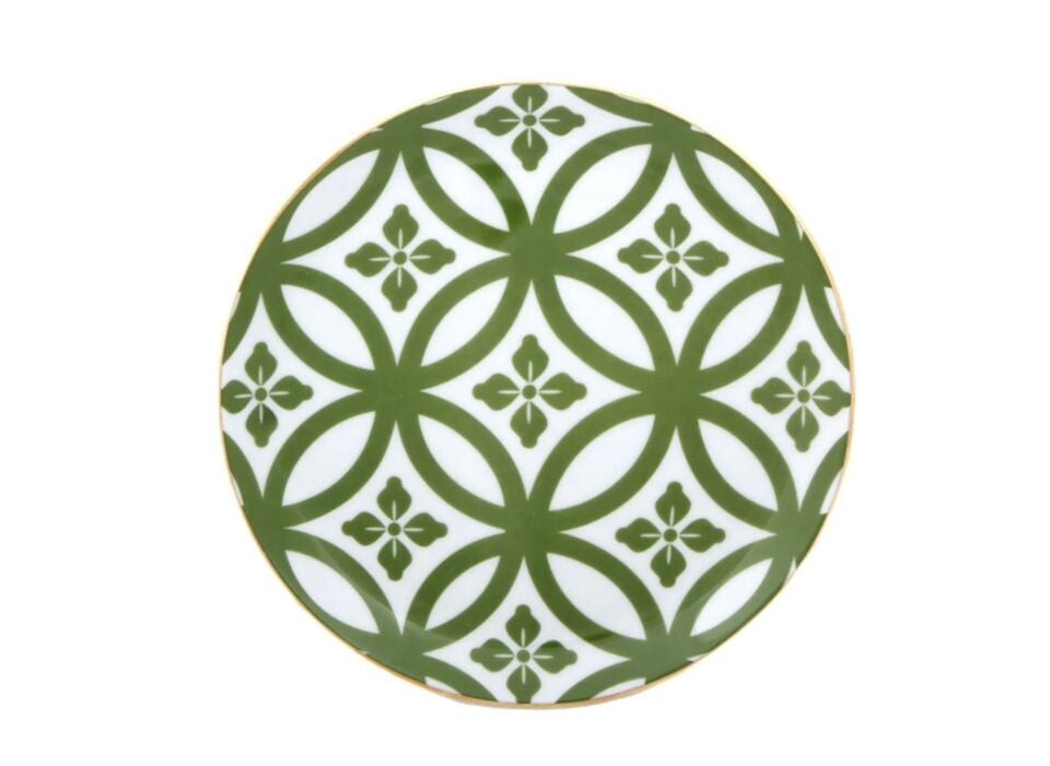 Porland Morocco Desen1 Yeşil Düz Tabak 24cm