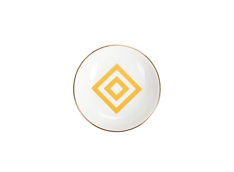 Porland Morocco Desen4 Sarı Mini Kase 10cm