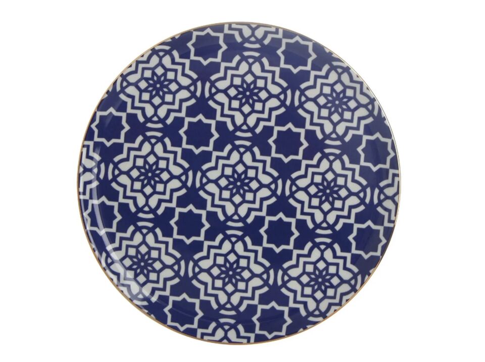 Porland Morocco Desen7 Mor Düz Tabak 28cm