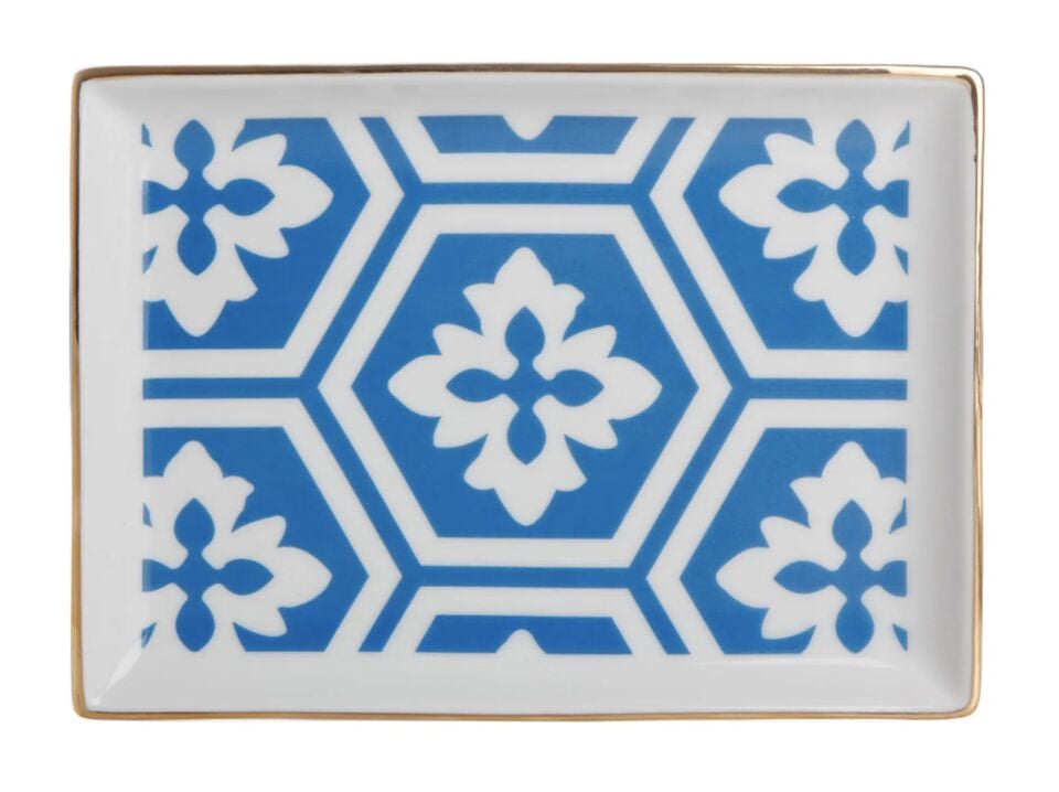 Porland Morocco Desen2 Mavi Kahvaltı Tabağı 18cm