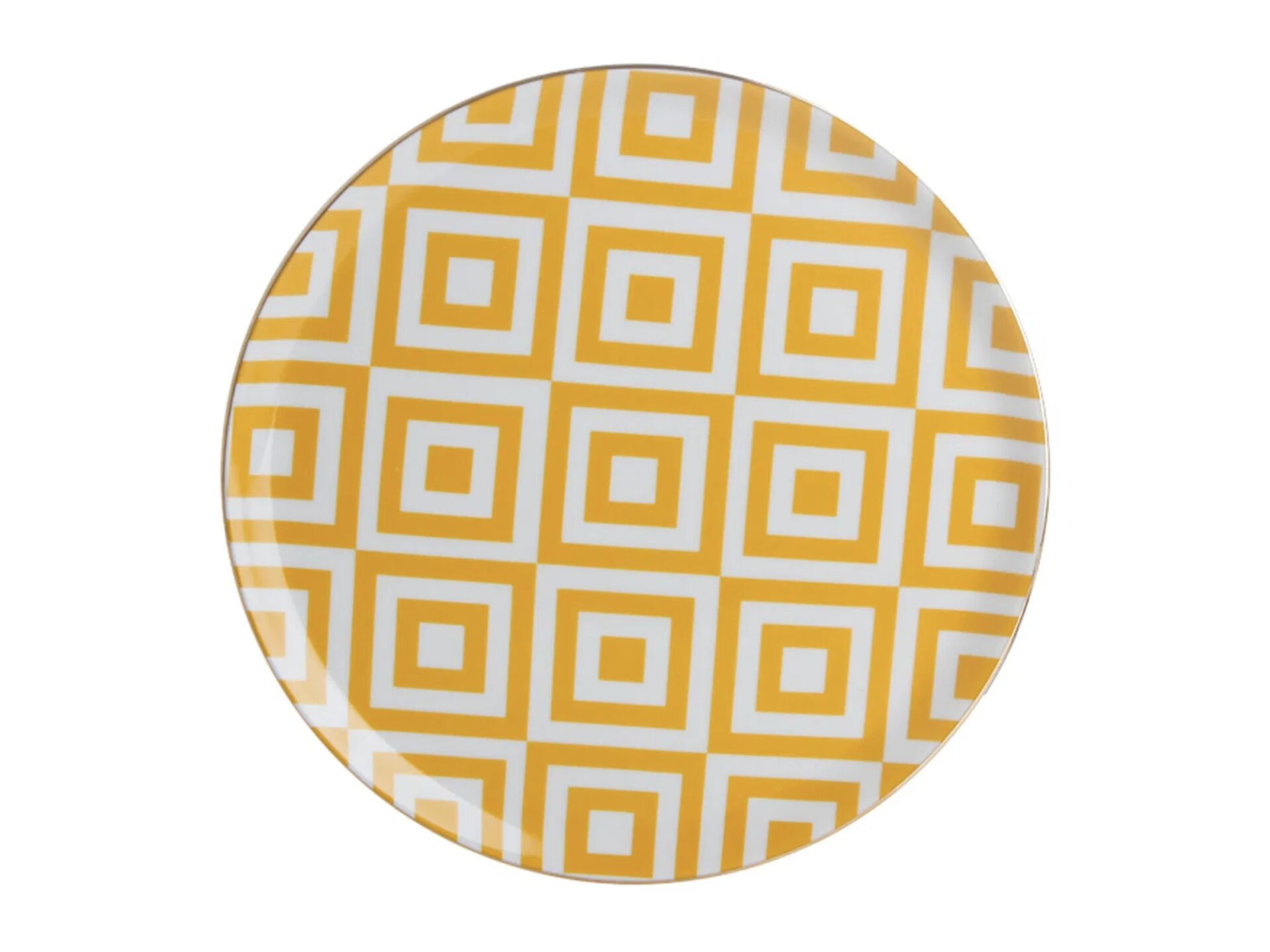 Porland Morocco Desen4 Sarı Düz Tabak 20cm