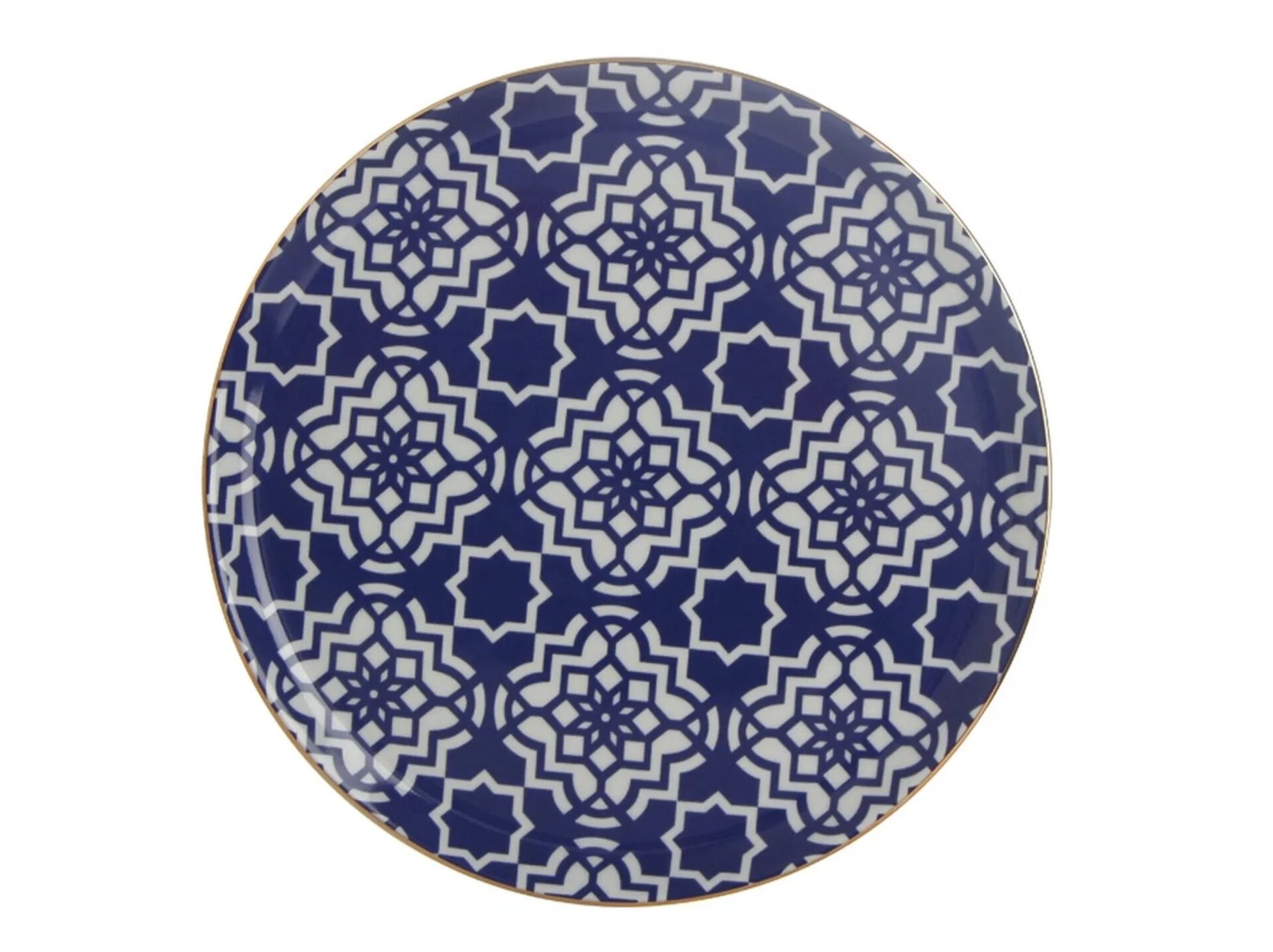 Porland Morocco Desen7 Mor Düz Tabak 20cm
