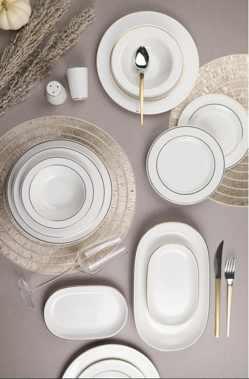 Porser Altın Yaldız - Bonsai Yemek Seti 53 Parça