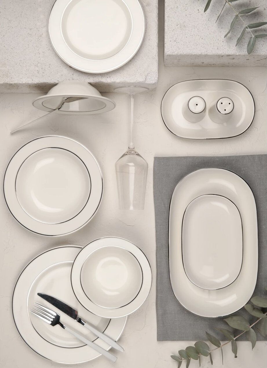 Porser Platin Yaldız - Bonsai Yemek Seti 53 Parça