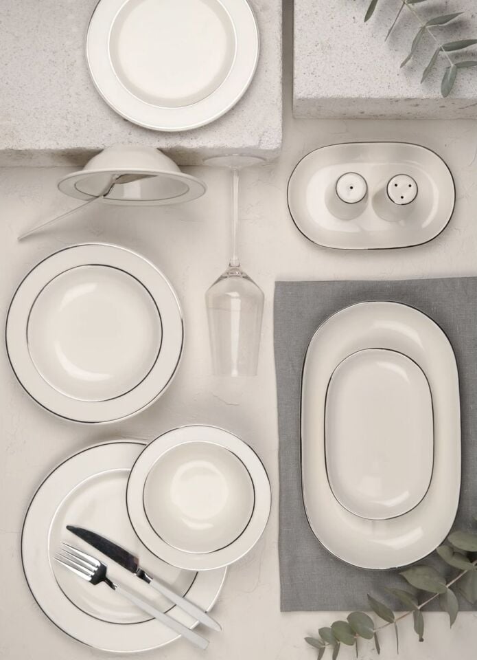 Porser Platin Yaldız - Bonsai Yemek Seti 53 Parça