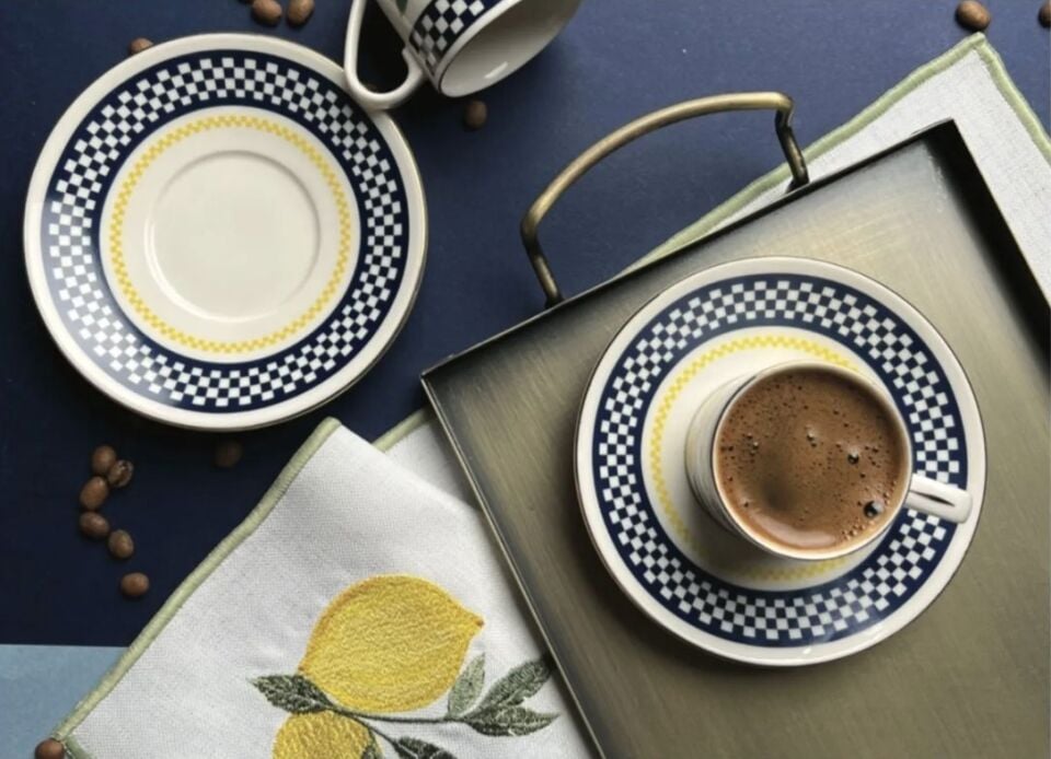 Zest Limon Kahve Takımı 4 Parça