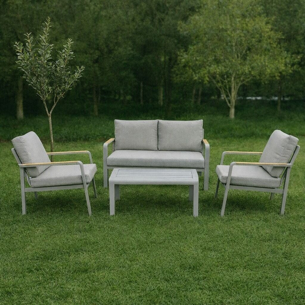 2+1+1+Sehpa - Aluminyum - Bahçe  Oturma Grubu