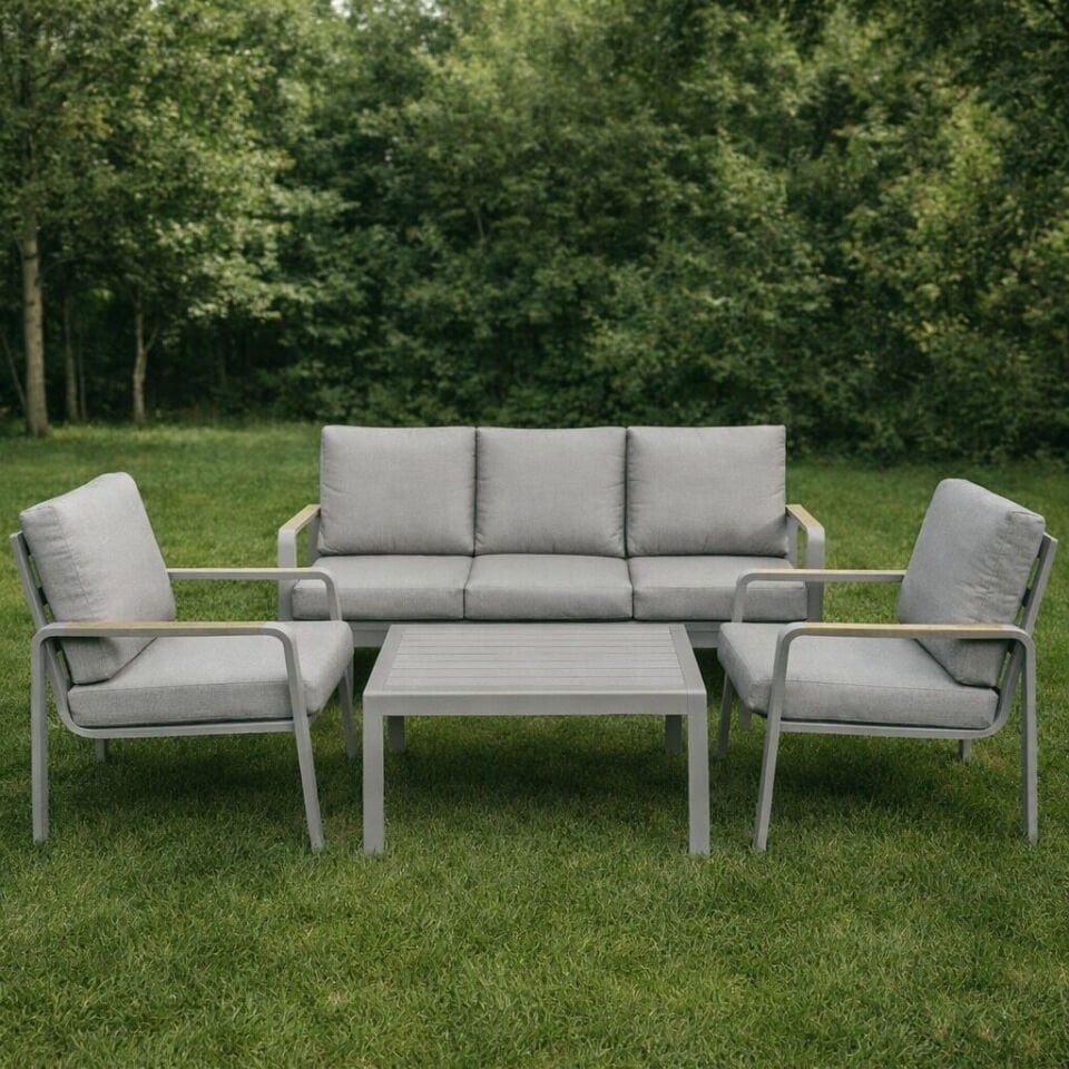 3+1+1+Sehpa - Aluminyum - Bahçe  Oturma Grubu