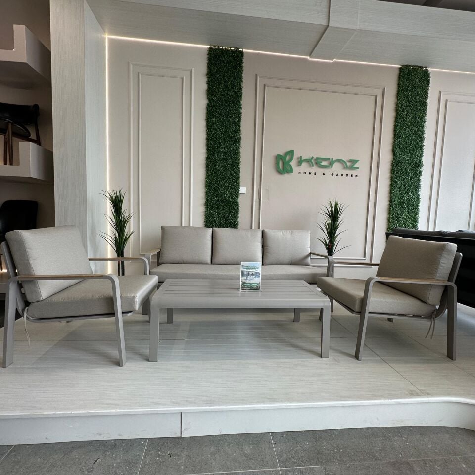 3+1+1+Sehpa - Aluminyum - Bahçe  Oturma Grubu